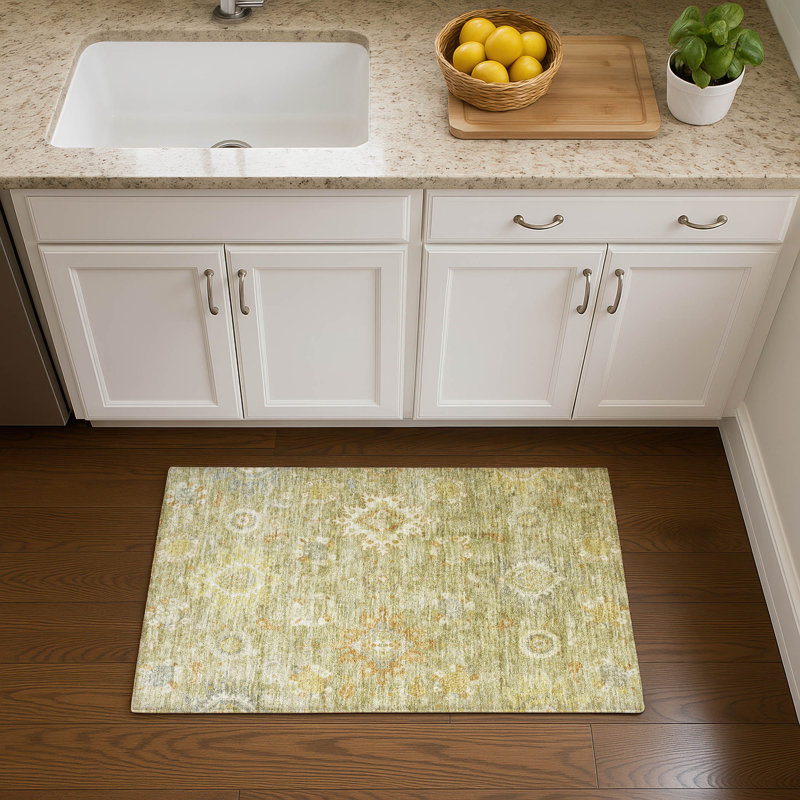 Premium Machine Washable Mayfield AMF1927 Global Rug, Rectangle 1'8" x 2'6"