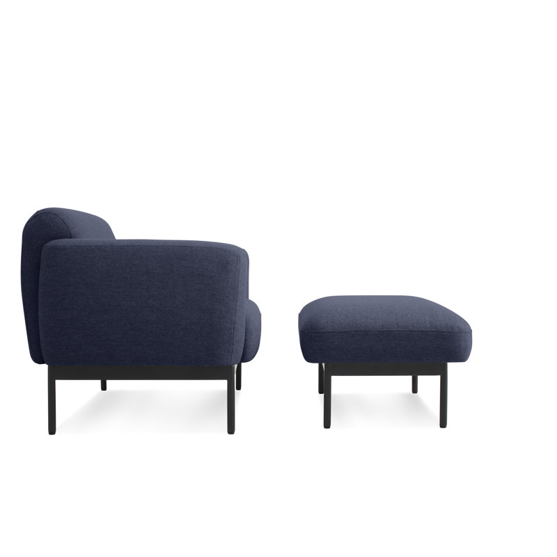 Puff Puff Ottoman, Black, Maharam Meld in Panda
