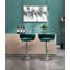 Ensemble de 2 tabourets de bar, avec repose-pieds chromé et base pivotante en velours à hauteur réglable et tabouret de bar simple chromé-20056924