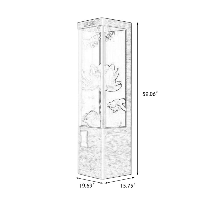Aquarium 30-35 gallons, 19.69, Walnut