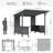 9 x 10 FT Iron Gazebo with Extended Countertop & Sloped Roof-120463557
