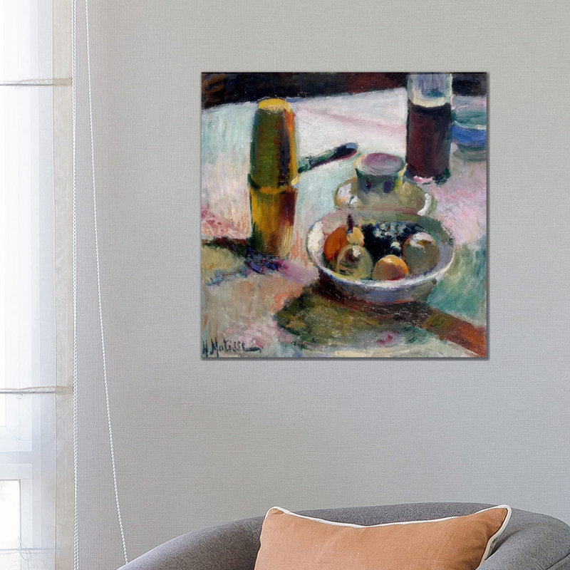 Fruit And Coffeepot by Henri Matisse - Wrapped Canvas Painting, 66.04 cm H x 66.04 cm W x 1.91 cm D