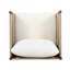 Ensemble de 2 fauteuils club d'extérieur avec corde beige à motif de losanges, finition teck