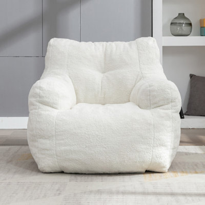 Fauteuil à billes doux en tissu doux et capitonné