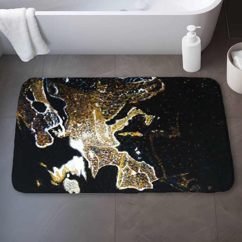 european continent Bath Mat with Non-Slip Backing - Quick Dry Memory Foam Bathroom Rug - Absorbent - Modern Plush Spa-Style - Machine Washable