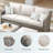 73.2" Outdoor Patio Sofa, 3-Seat Gray Rattan Couch With Cushions Ideal For Balcony Or Porch-1471637995
