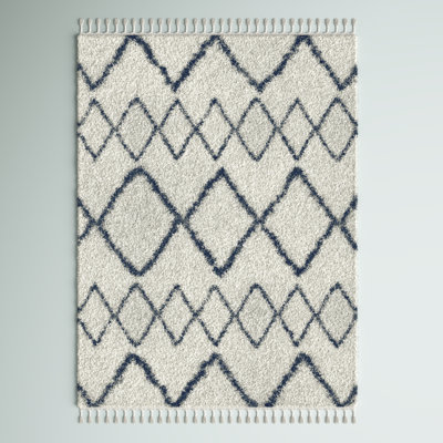 Whitney Shaggy Cream/Black Rug