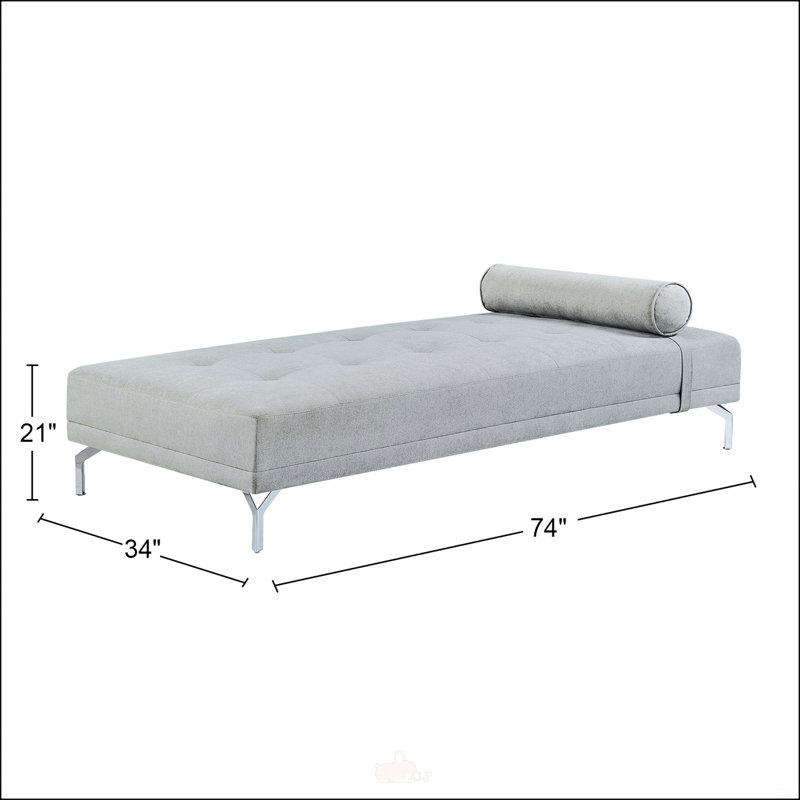Canapé-lit rembourré en velours avec coussin