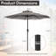 250 cm Patio Umbrella Outdoor Heavy Duty Market Umbrella-1035017929-1035085363