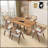 Debborah Rectangular Waves Dining Table-1241940579