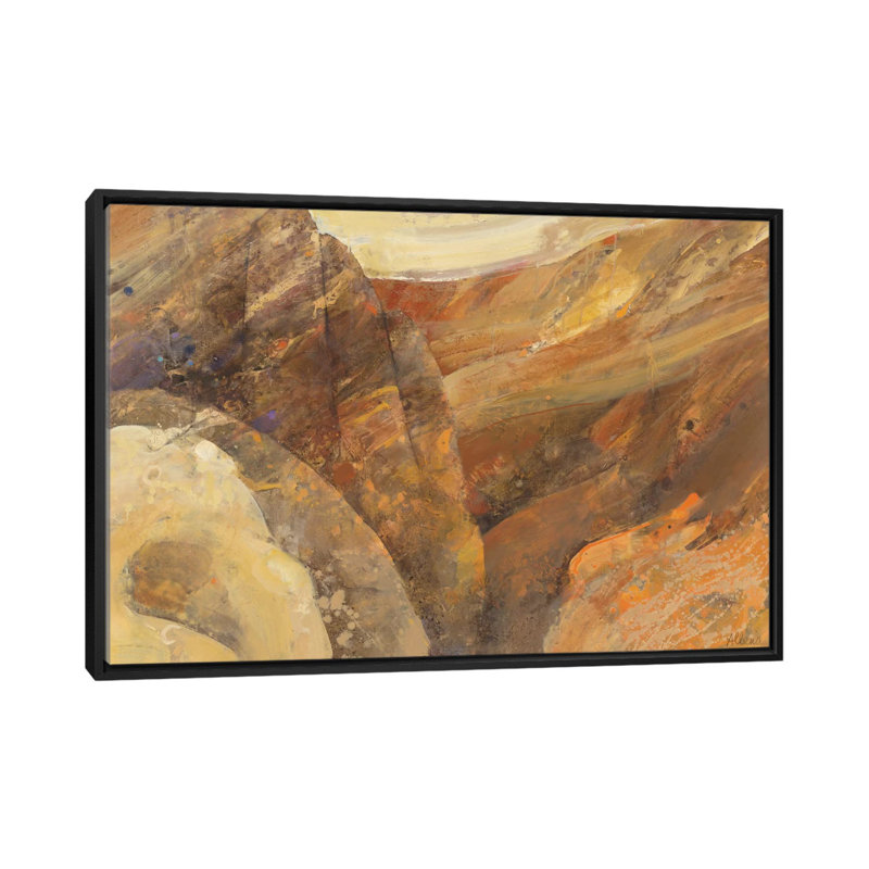 «Canyon VII», reproduction d'art sur toile tendue, H 18 po x l 26 po x P 1,5 po, Toile avec cadre noir, Pas de tapis