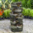 Fountains 30.7" 6-Tier Rock Waterfall Fountain with LED Lights, for Patio Garden Indoor Outdoor | Resin | Rock