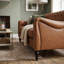 Ensemble canapé et fauteuil de salon Regency en cuir PU capitonné avec structure en bois massif-134912608