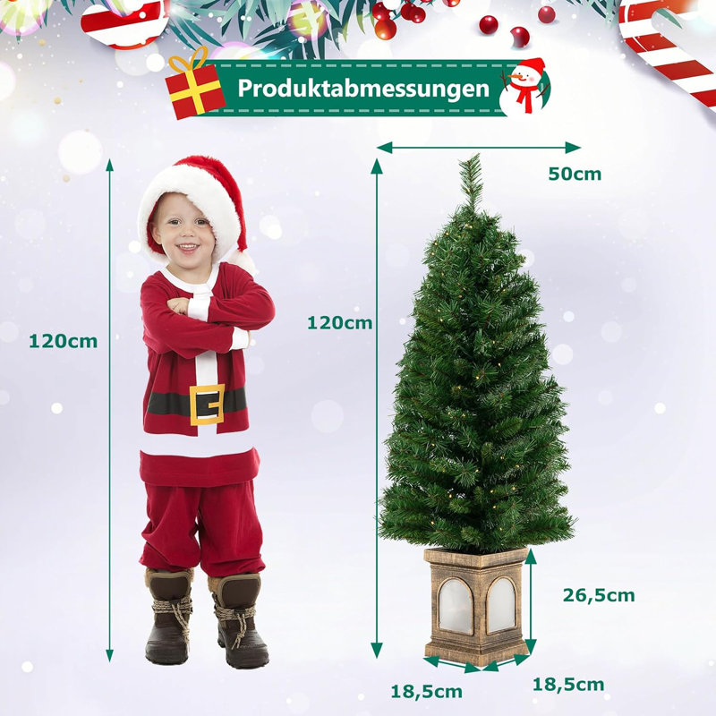 Lighted Artificial Spruce Christmas Tree