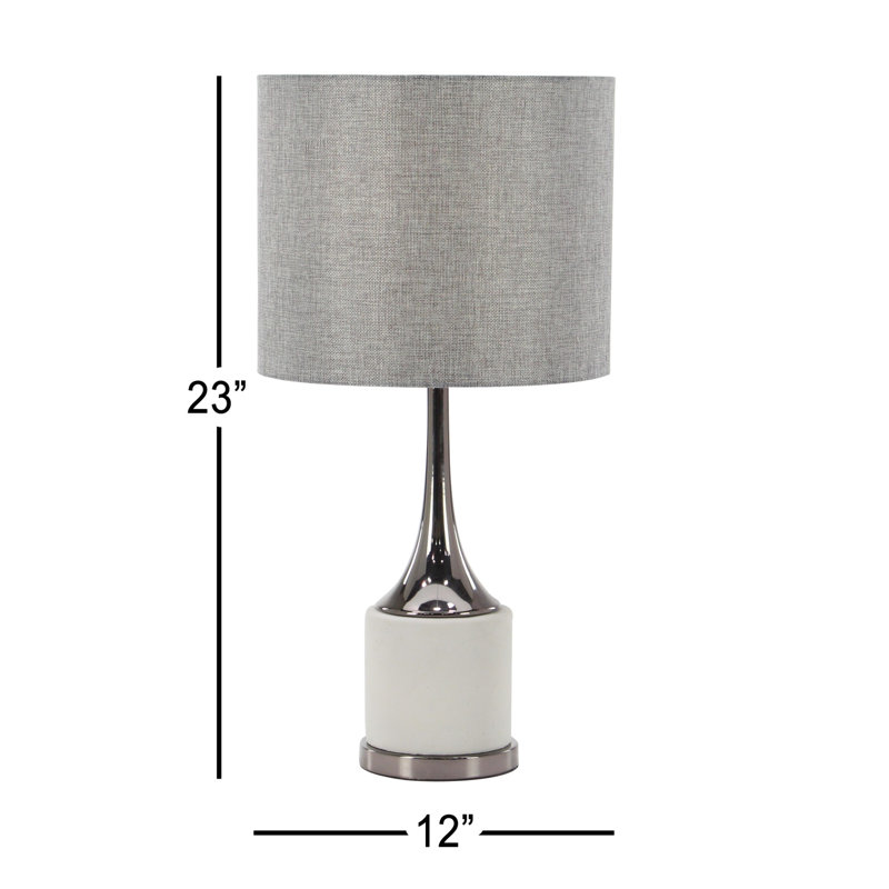 Lampe de table blanche Angl, Noir, noir, noir, noir