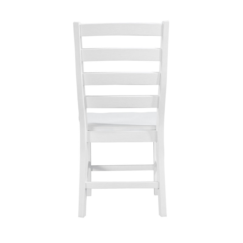Ensemble de 2 chaises d'appoint contemporaines en bois, Blanc