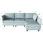 Ensemble de canapé-lit modulaire, rembourrage en éponge dense, chenille, 4, P 95,63 po x l 62,53 po H 32,11 po, coussins haut de-889603893