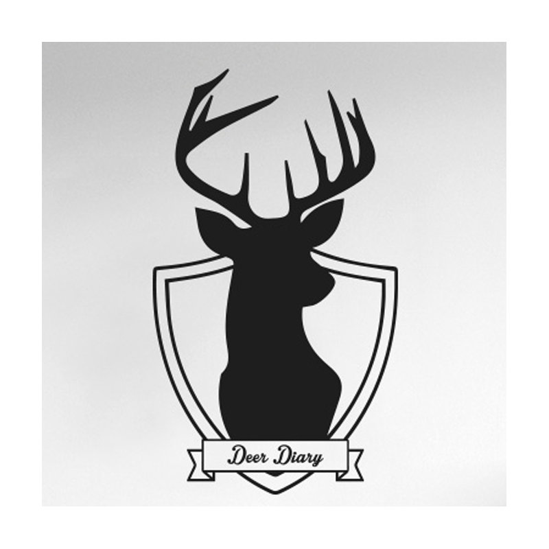 Animals Wall Decal, Black, Medium