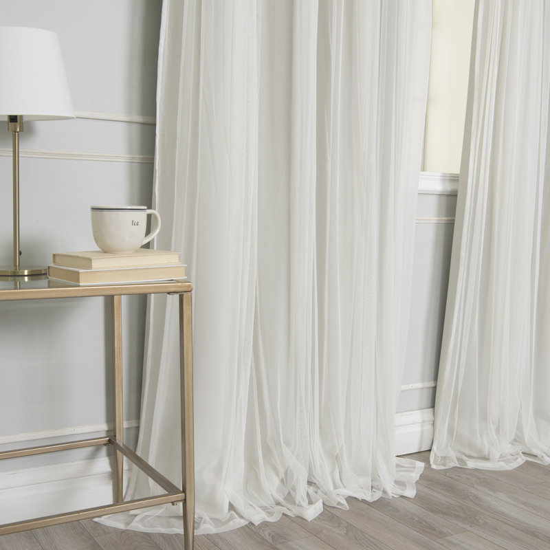 Rideau en polyester Allisin, Crème