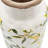 White Ceramic Vase with Yellow Lemon Motif-1695037284