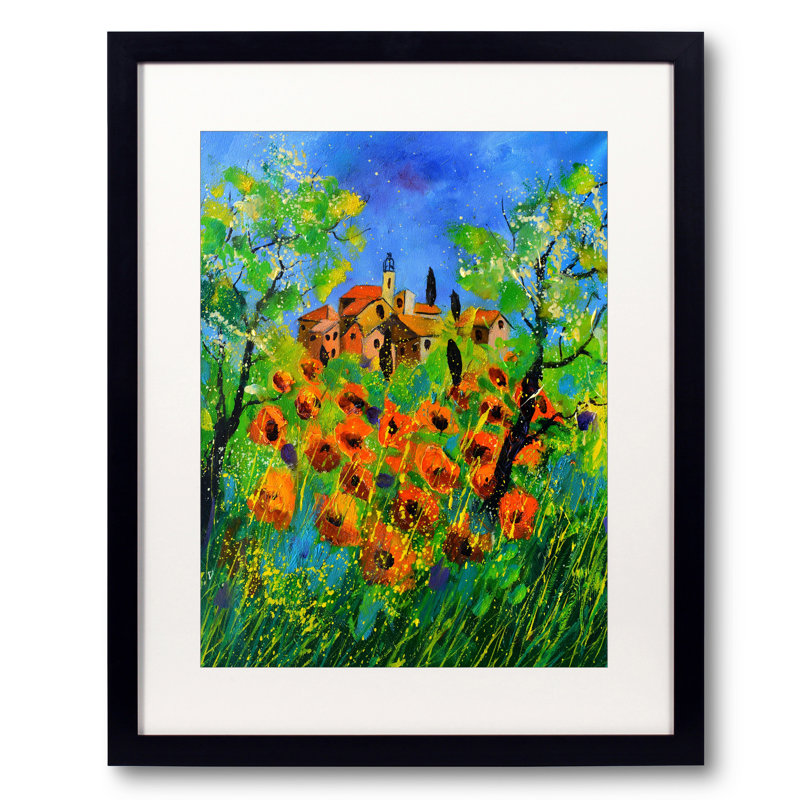 Provence Print by Pol Ledent, Black Framed Paper, 20" H x 16" W