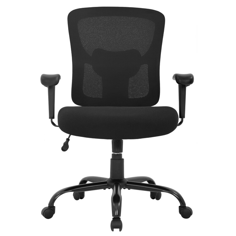 Kristinn Office Ergonomic Desk Chair Mesh Task Chair with Lumb Inbox Zero Frame Color: Black, Upholstery Color: Black