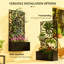 Lit de jardin autoportant ou mural en métal avec treillis, idéal pour les plantes grimpantes et un usage extérieur polyvalent