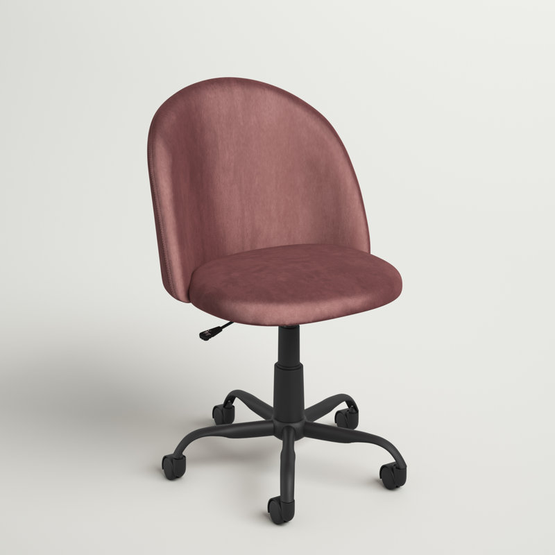 Leontion Velvet Office Chair, Pink