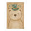 Tapis abstrait moderne et contemporain Laverock St Patties lavable à la machine - Reliure beige-353645522