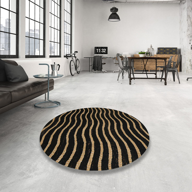 Abstract Indoor Rug, Round 4'
