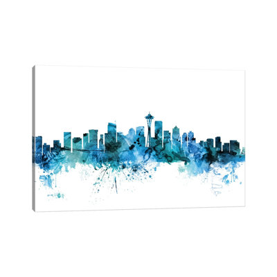 Seattle, Washington Skyline by Michael Tompsett - Wrapped Canvas Gallery-Wrapped Canvas Giclée
