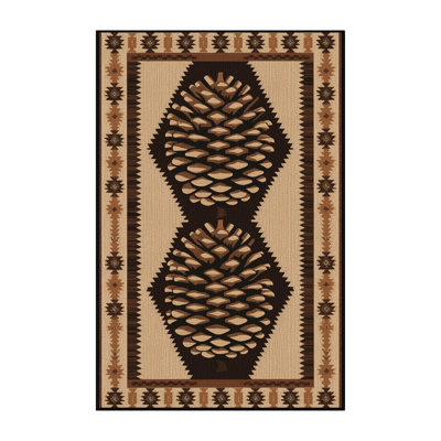  Tapis lavable Pinecone Southwestern