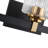3-Light matte black dimmable striped glass wall lamp