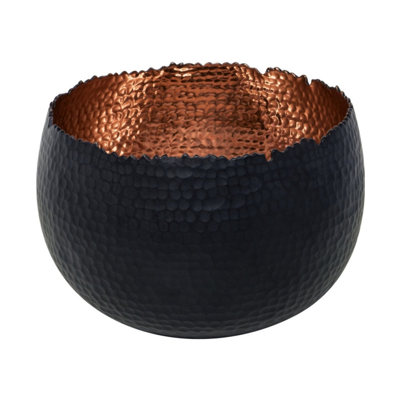 Hammered Black/Copper Bowl, 19/30