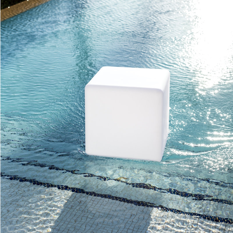 Cube Outdoor Square Side Table, 13.78" W x 13.78" L x 13.78" H