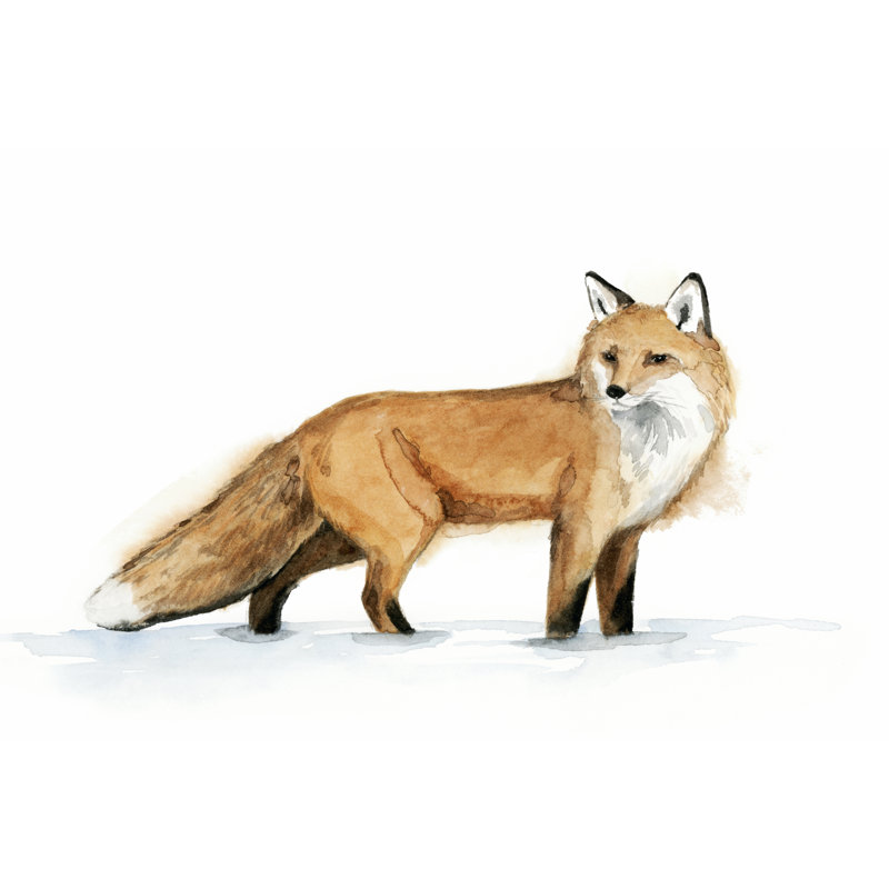 Snow Fox I by Grace Popp - Painting on Canvas, 81cm H x 122cm W, Wrapped Canvas