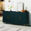Meuble télé en bois avec armoire de rangement et tablettes réglables