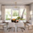 23.6" 6-Light Modern Gold Double-Layer Glass Chandelier