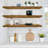 47" Extra-Long Floating Shelves with Invisible Mounting - Set of 2, Walnut-654864811-648025871