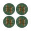 Leopard Seeing Double Vegan Leather Round Coasters-106731600