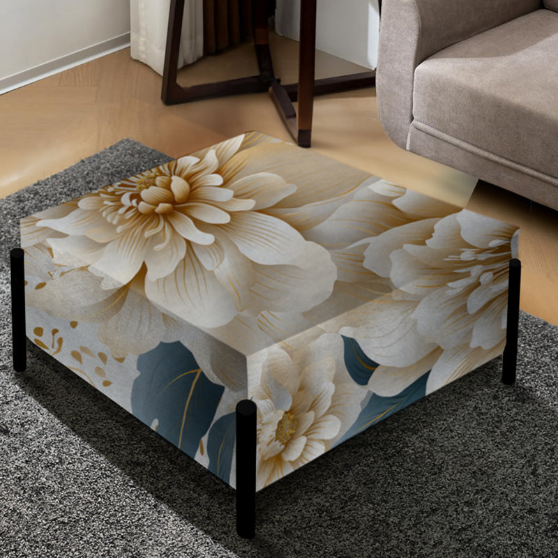 Subtle Mandalas Ii Boho Pattern - Floral Large Square Ottoman