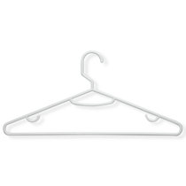 Osto 50-pack White Standard Plastic Clothes Hangers With Pants Bar