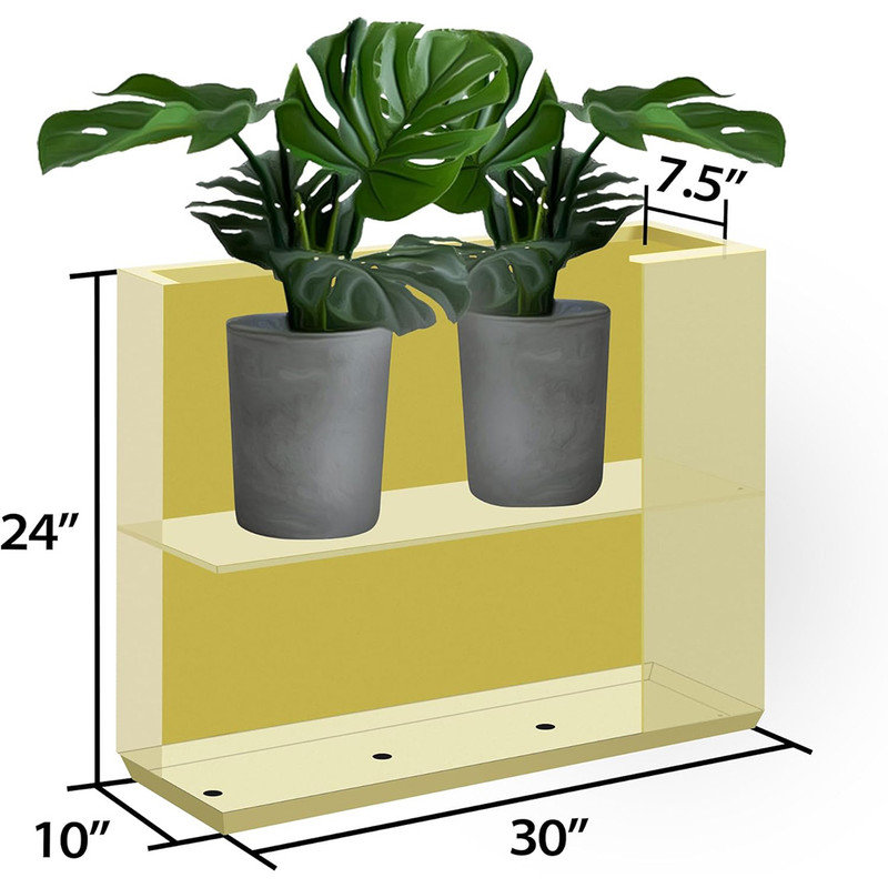 Bright Yellow Tall Galvanized Steel Outdoor Planter Box