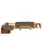 Tahoe 5-Piece Outdoor Patio Acacia Wood Furniture Set