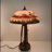 Fine Art Lighting Reverse Hand Painted Glass Table Lamp Lake Design
