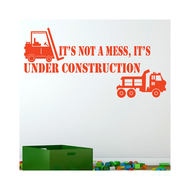 Non-Wall Damaging Wall Decal, Orange, Large