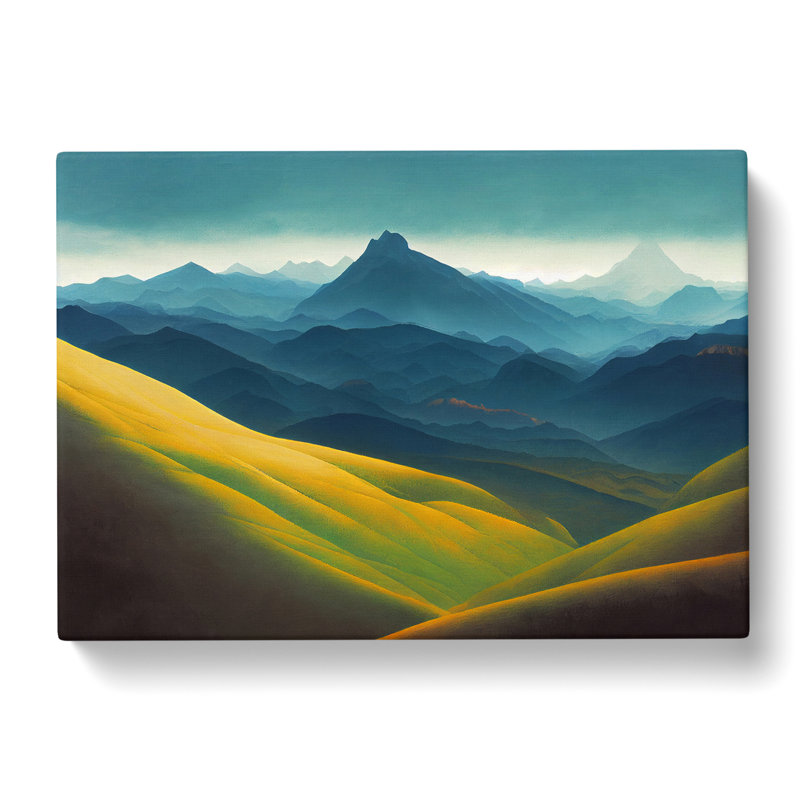 Joyous Mountain Landscape - Wrapped Canvas, 35cm H x 50cm W x 3cm D
