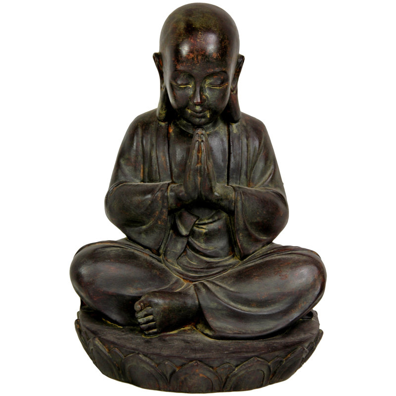 Sitting Japanese Zen Monk Figurine
