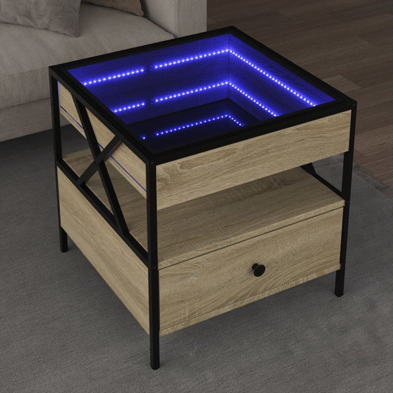 Cvitan Coffee Table with Storage, 51cm H x 50cm L x 50cm W, Sonoma Oak