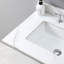 Dessus de meuble-lavabo de 31 po avec pierre dorée, lavabo encastré en céramique, dosseret, plateau de luxe de 31 po Quick Remodel, fritté moderniste